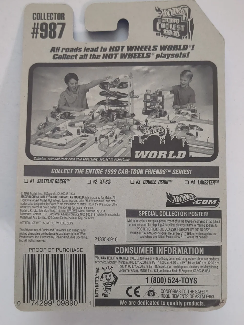 Hot Wheels Car-Toon Friends #3/4 Double Vision #987